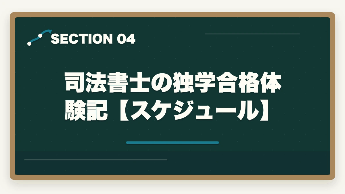 司法書士の独学合格体験記【スケジュール】｜司法書士の独学合格体験記！成功者の体験談と合格のための勉強戦略の図解