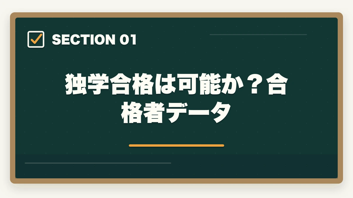 独学合格は可能か？合格者データ｜中小企業診断士に独学で合格できる？必要時間1000時間・教材・スケジュールを完全解説【2026年版】の図解
