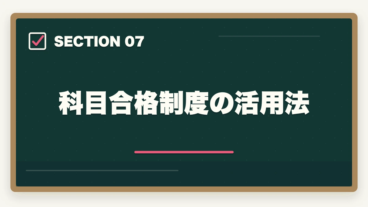 科目合格制度の活用法｜中小企業診断士の試験科目1次7+2次4を完全攻略｜配点・優先順位・科目別勉強法【2026年版】の図解