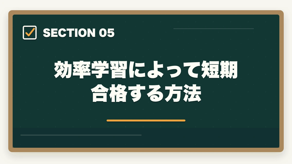 効率学習によって短期合格する方法｜司法書士を偏差値40台で合格するための効果的な勉強法と戦略の図解