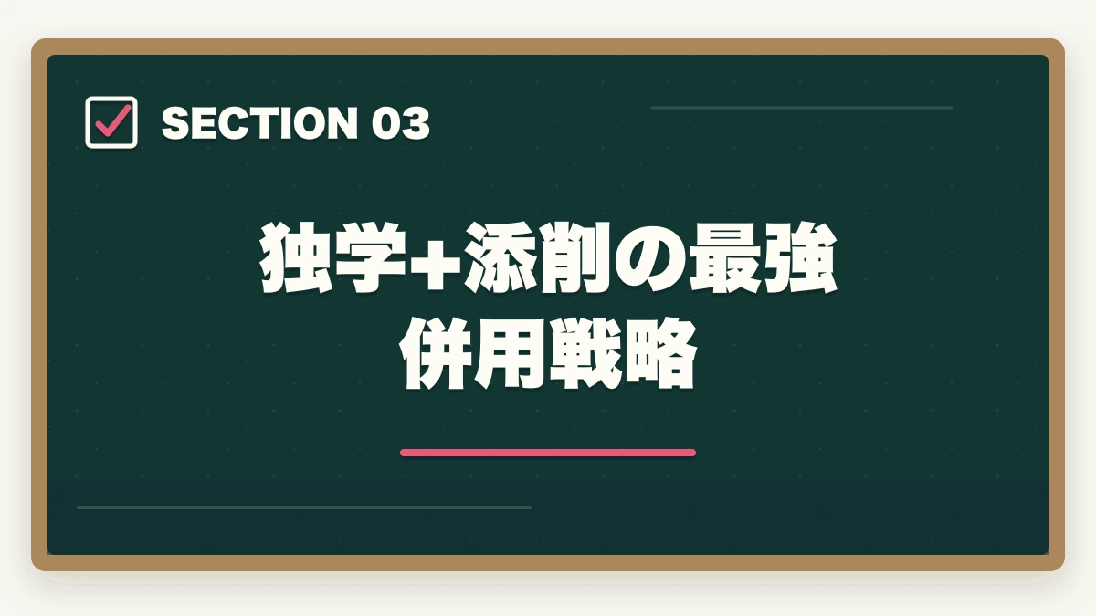 独学+添削の最強併用戦略｜中小企業診断士2次試験の答練・添削サービスおすすめ5選｜独学では限界を超える戦略【2026年版】の図解