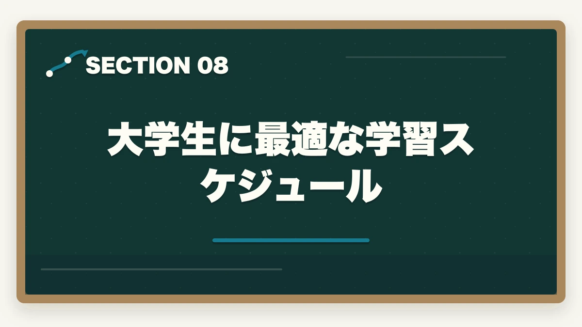 大学生に最適な学習スケジュール|司法書士の通信講座 大学生におすすめ5選|在学中合格で就活有利【2026年版】の図解