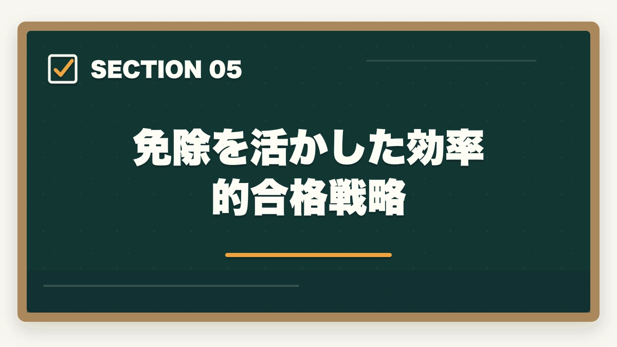 免除を活かした効率的合格戦略｜中小企業診断士1次試験の科目免除制度完全ガイド｜既存資格を活用する戦略【2026年版】の図解