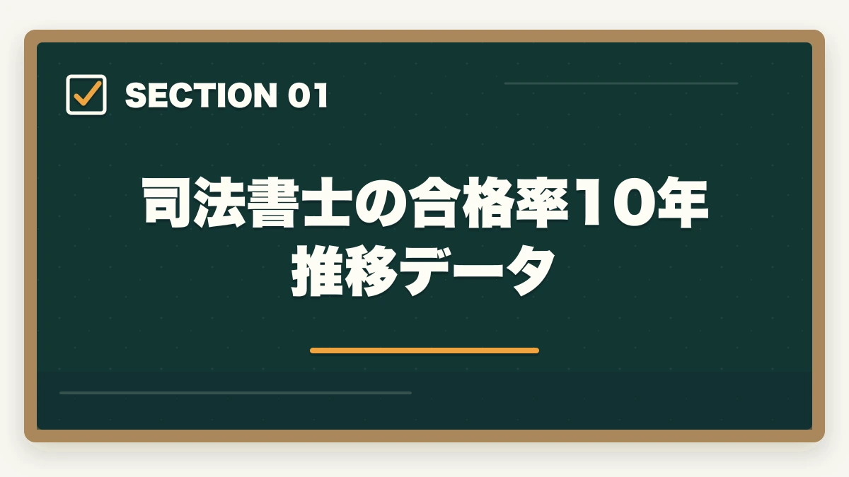 司法書士の合格率10年推移データ|司法書士の合格率10年推移と難化傾向の真実|2026年の戦略的合格法【統計分析】の図解