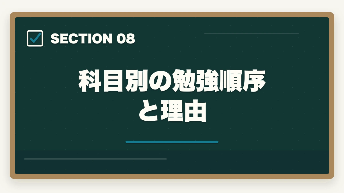 科目別の勉強順序と理由｜司法書士の独学ロードマップ｜0から3000時間の完全戦略【2026年版】の図解