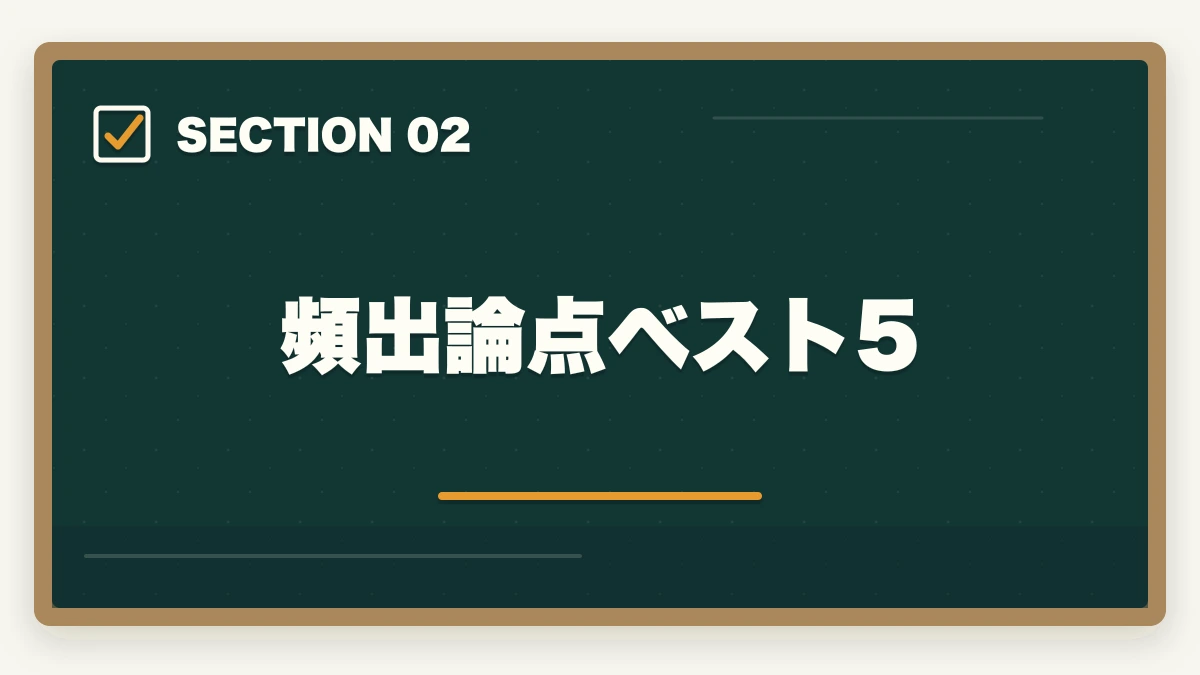 頻出論点ベスト5|中小企業診断士の事例Ⅳ完全攻略|計算問題で点を稼ぐコツ【2026年版】の図解