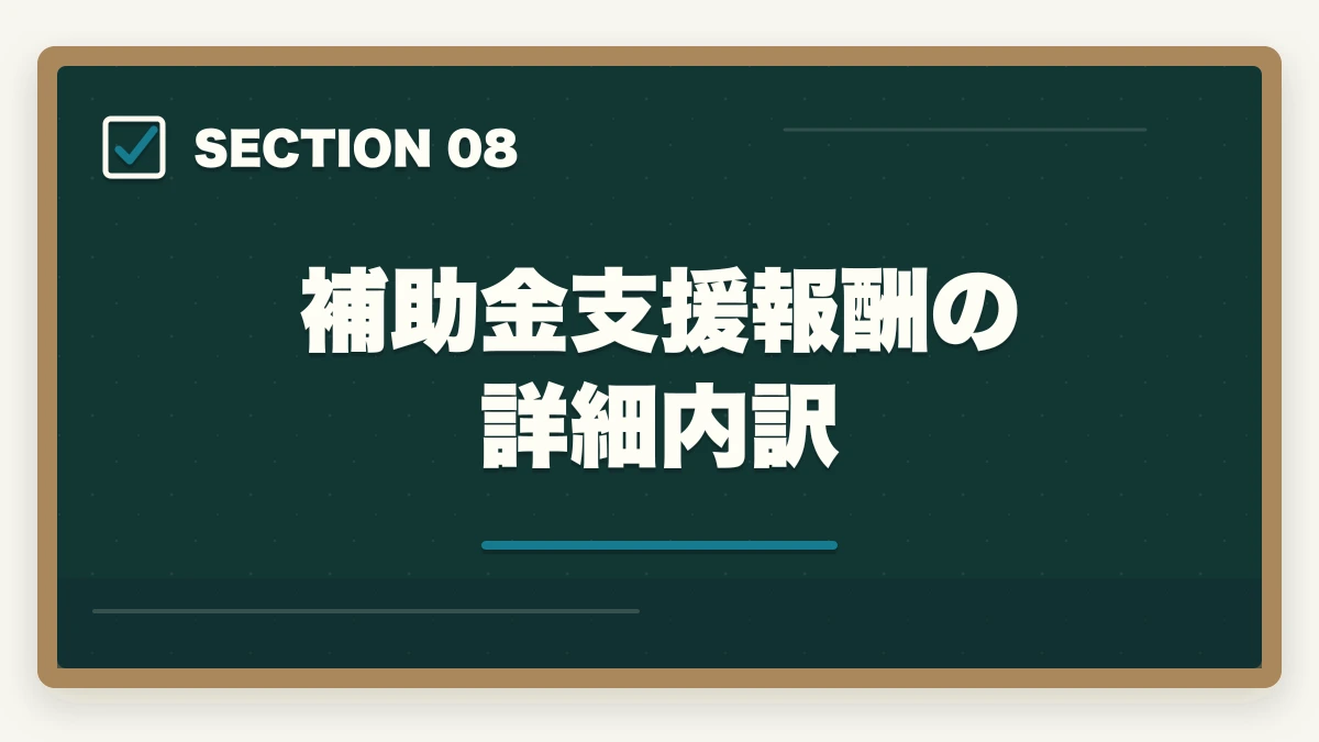 補助金支援報酬の詳細内訳｜中小企業診断士のコンサル独立年収｜1000万円超える人の特徴【2026年版】の図解