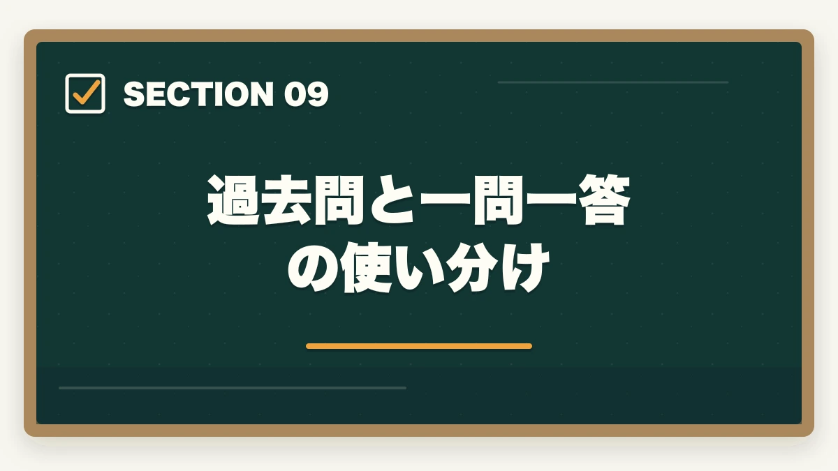 過去問と一問一答の使い分け｜司法書士の過去問完全活用法｜10年分3周で合格圏到達する科学的メソッド【2026年版】の図解