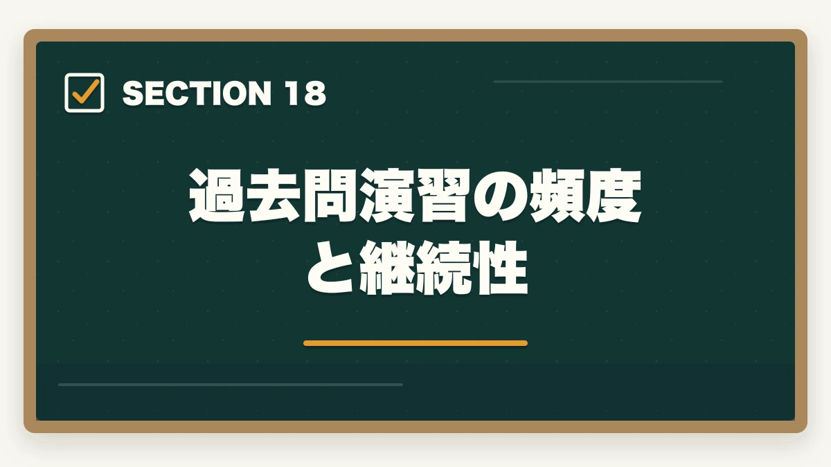 過去問演習の頻度と継続性｜司法書士の過去問完全活用法｜10年分3周で合格圏到達する科学的メソッド【2026年版】の図解