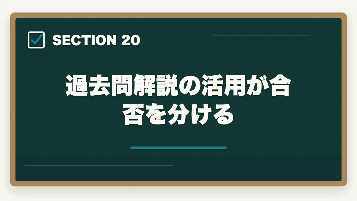過去問解説の活用が合否を分ける｜司法書士の過去問完全活用法｜10年分3周で合格圏到達する科学的メソッド【2026年版】の図解