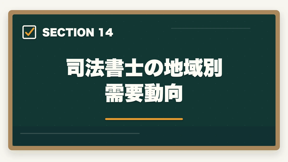 司法書士の地域別需要動向|司法書士の将来性は本当にあるか?AI時代の士業の生き残り戦略【2026年最新】の図解