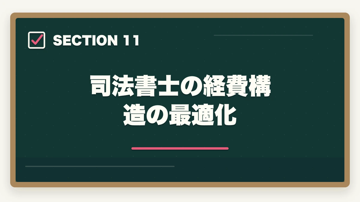 司法書士の経費構造の最適化｜司法書士は儲かるか？年収500-1500万円の実態と内訳【2026年版】の図解