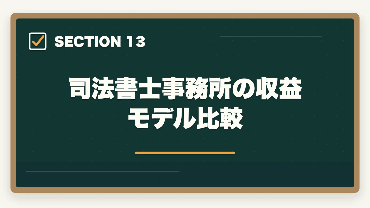 司法書士事務所の収益モデル比較｜司法書士は儲かるか？年収500-1500万円の実態と内訳【2026年版】の図解