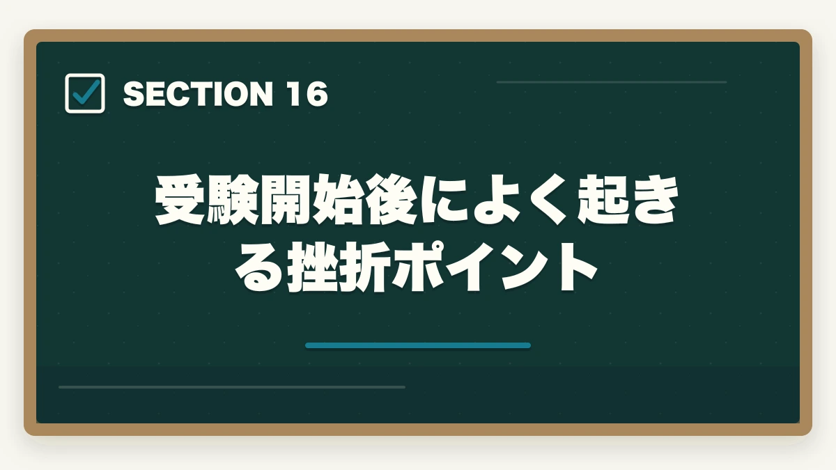 受験開始後によく起きる挫折ポイント｜司法書士になるべきか？向き不向き5項目診断【後悔しない選択 2026年版】の図解