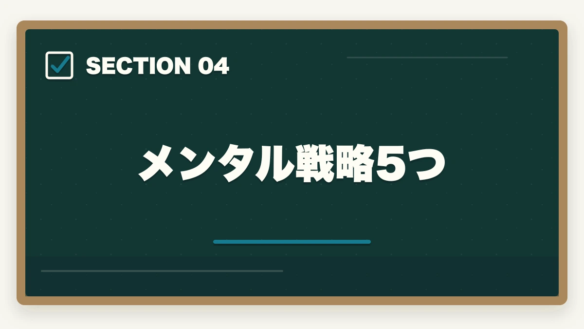 メンタル戦略5つ｜司法書士本試験前日・当日完全マニュアル｜7月の戦い方とメンタル戦略【2026年版】の図解
