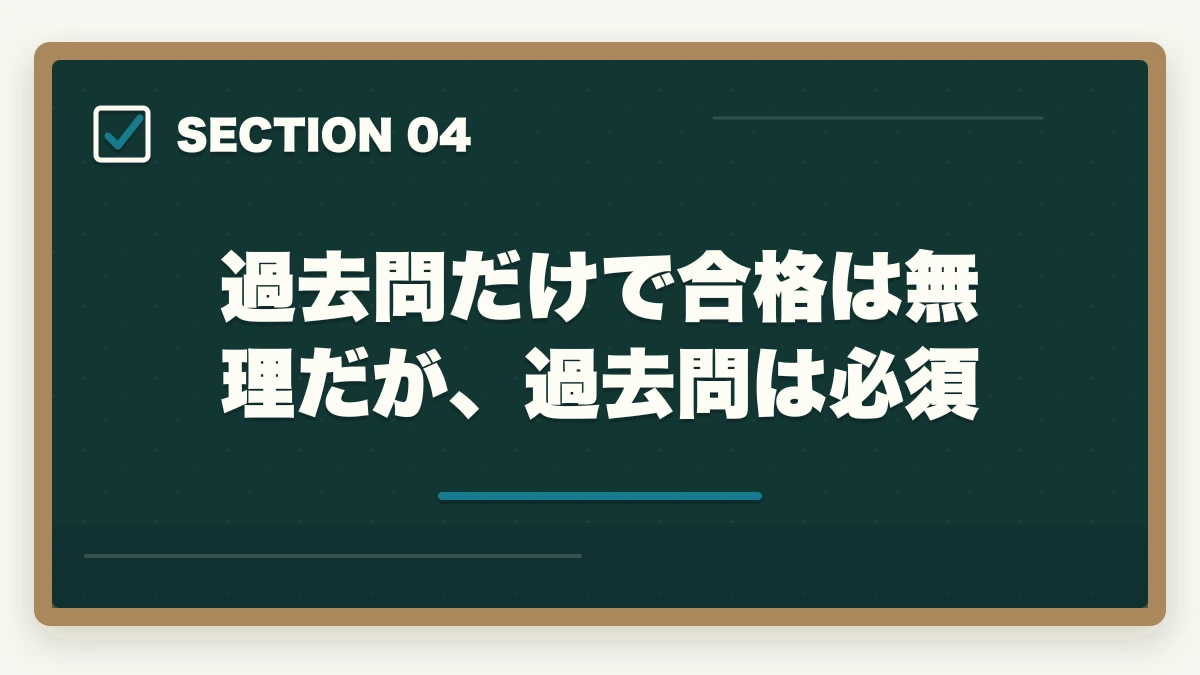 過去問だけで合格は無理だが、過去問は必須｜中小企業診断士は過去問だけで受かる？おすすめの勉強法を解説の図解
